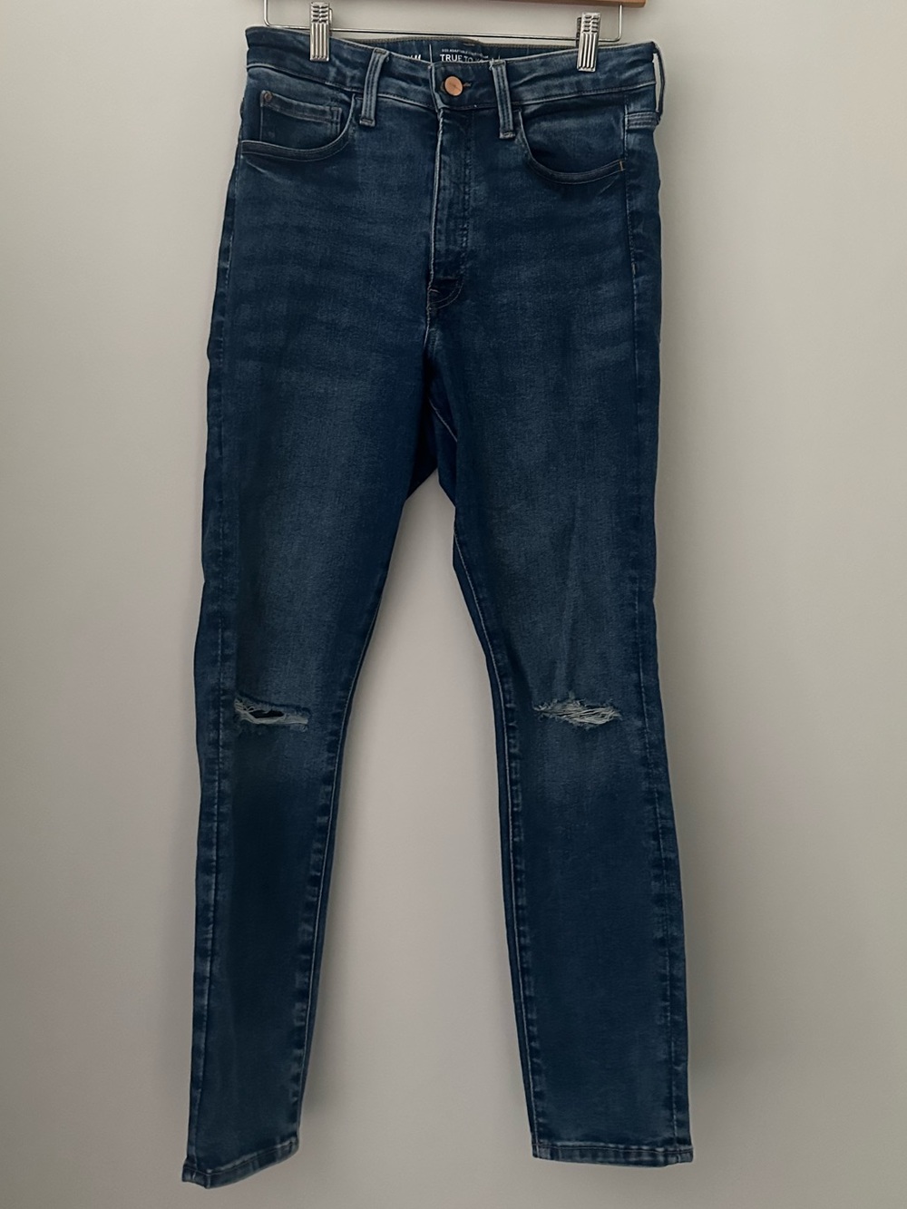 H&M High Rise Women's Jeans in Dark Blue Denim